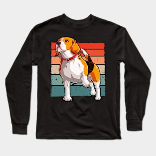Beagle Retro Dog Lover Pet Owner Long Sleeve T-Shirt